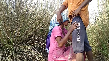 Wife collects firewood outdoors, husband suggests outdoor sex in Tamil Desi video