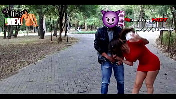 Danna, the seductive Latina, flashes her assets in public and engages in oral pleasure with a stranger in Chapultepec