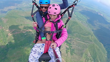 Paragliding adventure turns into steamy encounter at 2200m altitude