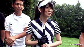 Asian teen gets oral sex from multiple guys during golf lesson with teacher